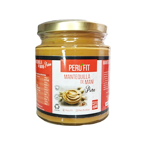 K'umara Market: Mantequilla de mani pura 220gr Peru fit