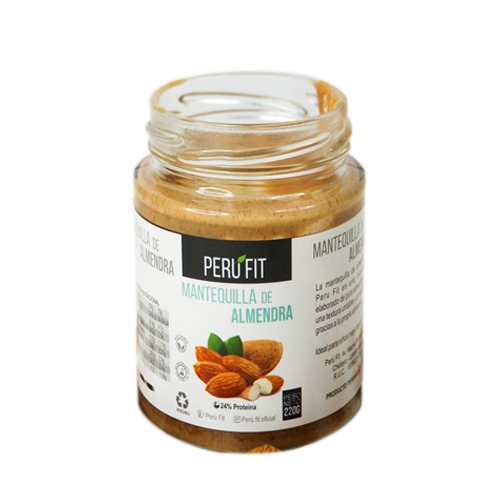 K'umara Market: Mantequilla de almendras pura 220gr Peru Fit