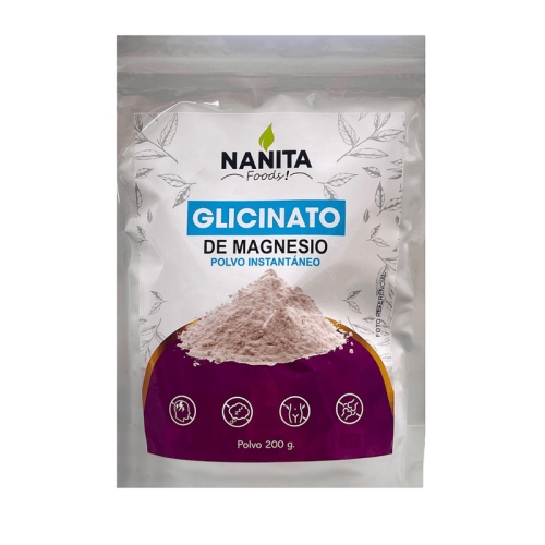 K'umara Market: Glicinato de magnesio en polvo 200gr Nanita Foods