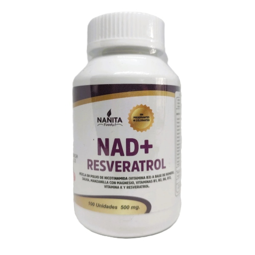 K'umara Market: NAD+Resveratrol 100 Cap Nanita Foods