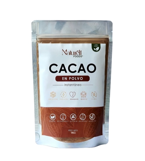 K'umara Market: Cacao en polvo orgánico 1kg Natureli Foods