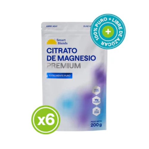K'umara Market: Pack Citrato De Magnesio En Polvo Premium 200g (X6)